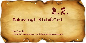 Makovinyi Richárd névjegykártya