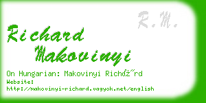 richard makovinyi business card